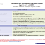 Protocole sanitaire - informations